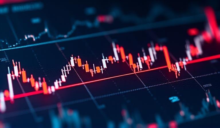 Complex financial data visualization showing Value at Risk thresholds